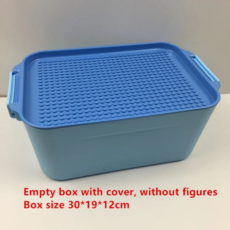 100 60 City Compatible Building Blocks DIY Juguetes Storage Box Boy Girl Toy Gift Bricks Miniature Action Figures for Children