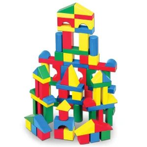 100-Piece Wooden Building Blocks Set