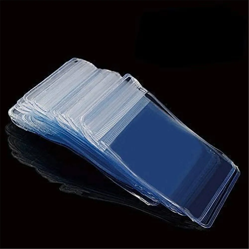 100-Pieces: Transparent PVC Plastic Storage Sealed Jewelry Bag