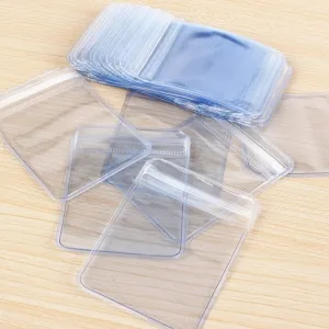 100-Pieces: Transparent PVC Plastic Storage Sealed Jewelry Bag