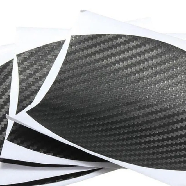 10*9CM Car Styling Stickers On Cars Carbon Fiber Vinyl Car Stickers DIY Parts Mold Protection Stickers 4pcs