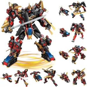 12 In 1 Transforming Mecha Robot Building Set,Mech Model Building Kit, 542