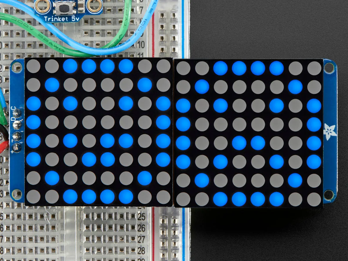 16x8 1.2\" LED Matrix   Backpack - Ultra Bright Round Blue LEDs"