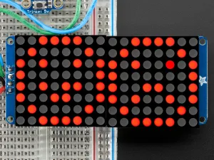 16x8 1.2\" LED Matrix   Backpack - Ultra Bright Round Red LEDs"