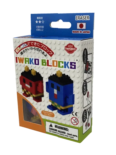 38472 Iwako BLOCKS Monster Brother Erasers -1