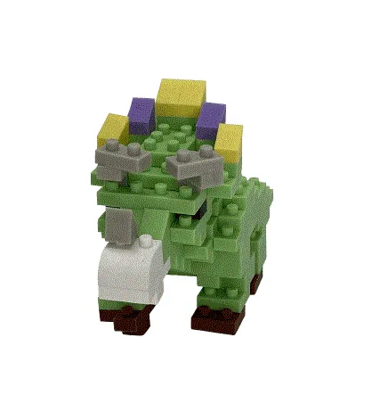 38487 Iwako BLOCKS Triceratops Eraser-1