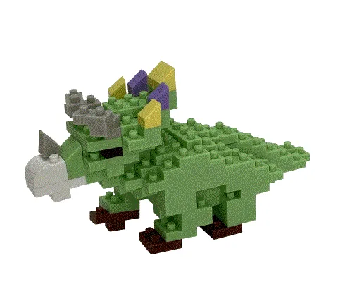 38487 Iwako BLOCKS Triceratops Eraser-1