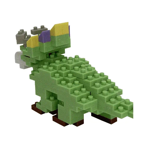 38487 Iwako BLOCKS Triceratops Eraser-1