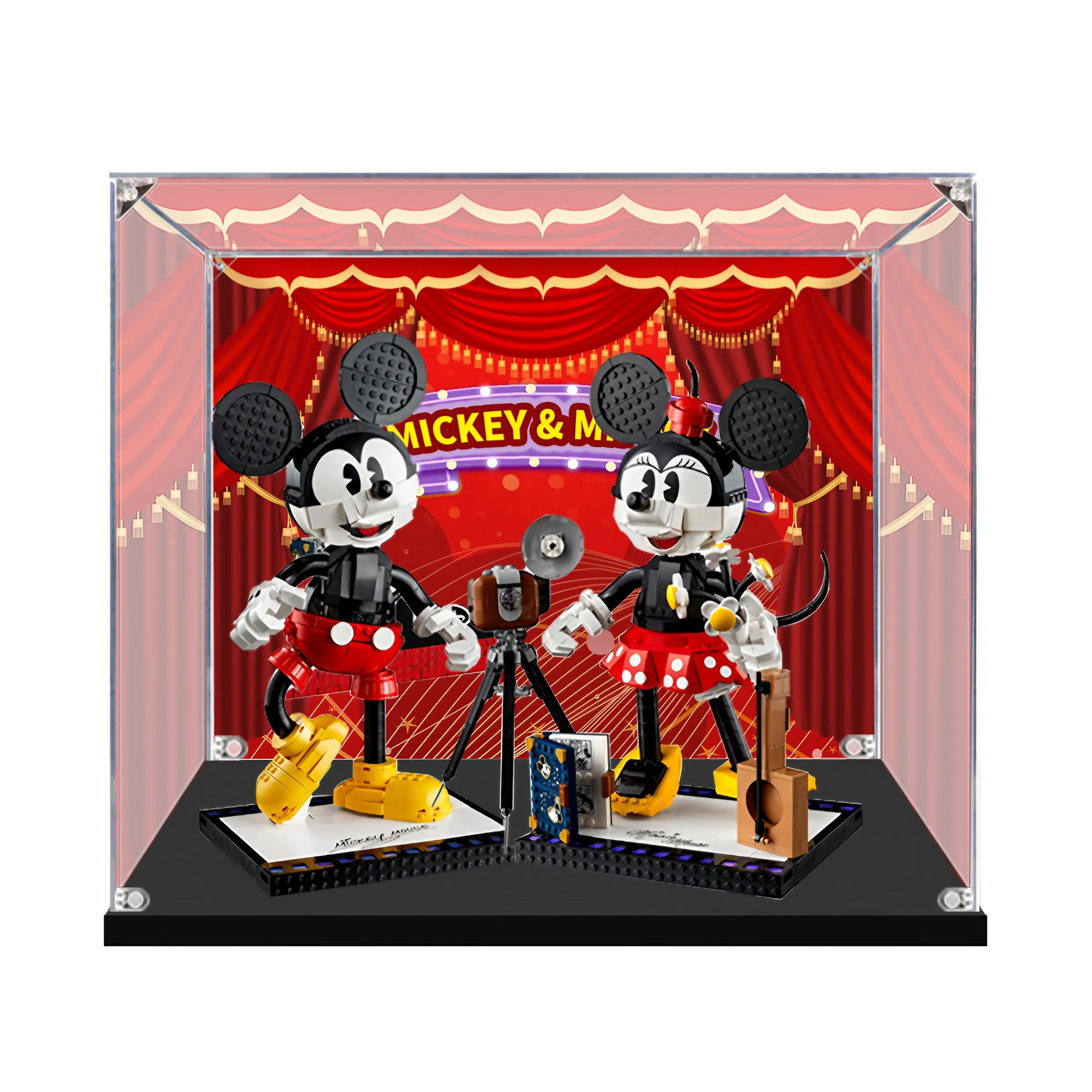 Acrylic Display Case for LEGO® Mickey Mouse & Minnie Mouse Buildable Characters 43179