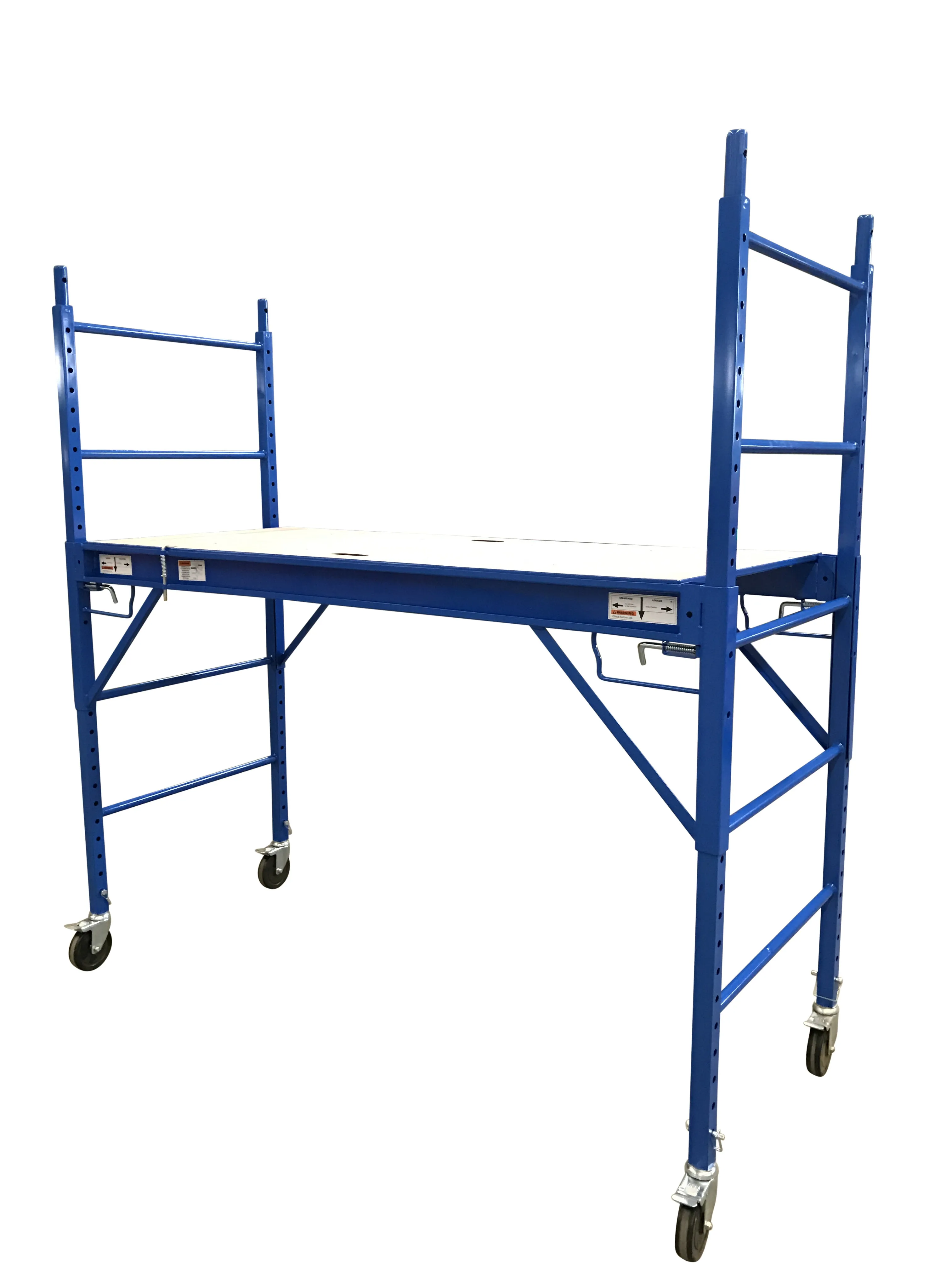 Adjustable 1.8m Mobile Scaffold Ladder - 450KG Capacity