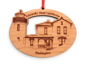 Admiralty Head Lighthouse Oval Custom Ornament