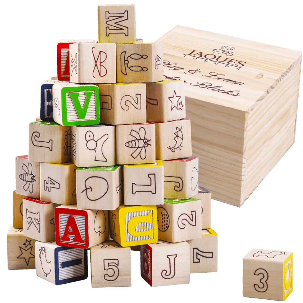 Alphabet Wooden Blocks - Kids Building Blocks