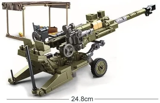 American 155mm Howitzer Building Blocks Weapon Set | General Jim's Toys and Bricks