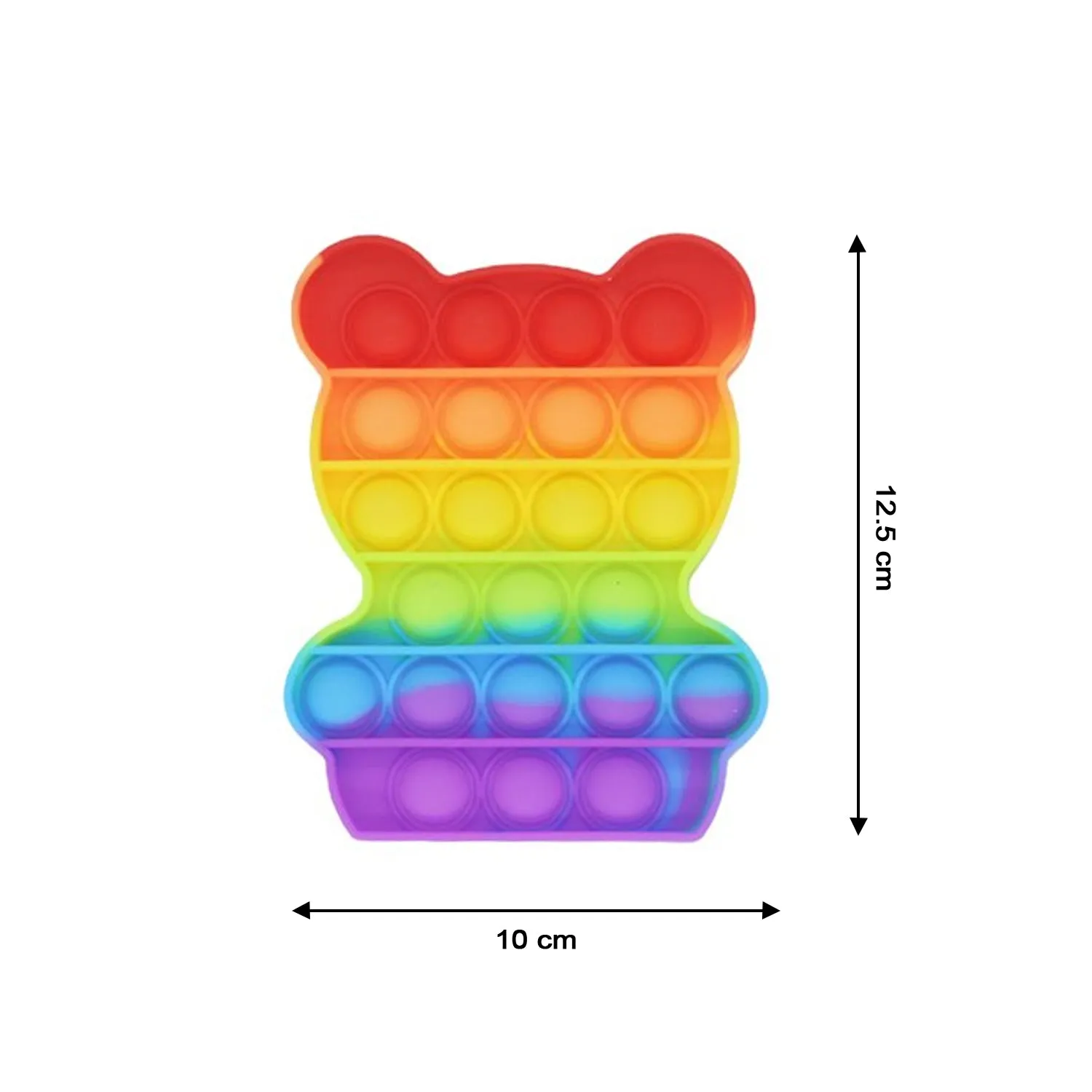 Bear Pop It Fidget Toys  Stress Relief Rainbow Toy ( 1 pcs )