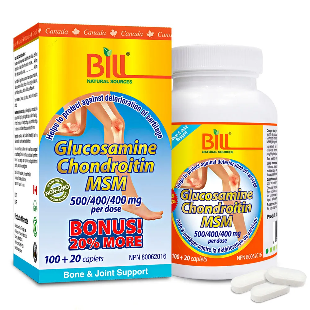 BILL Natural Sources® Glucosamine   Chondroitin   MSM Tablets