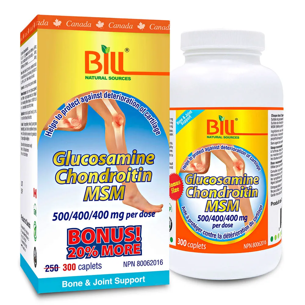 BILL Natural Sources® Glucosamine   Chondroitin   MSM Tablets