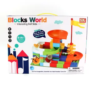 Blocks World 72 Piece Interesting Ball Slide