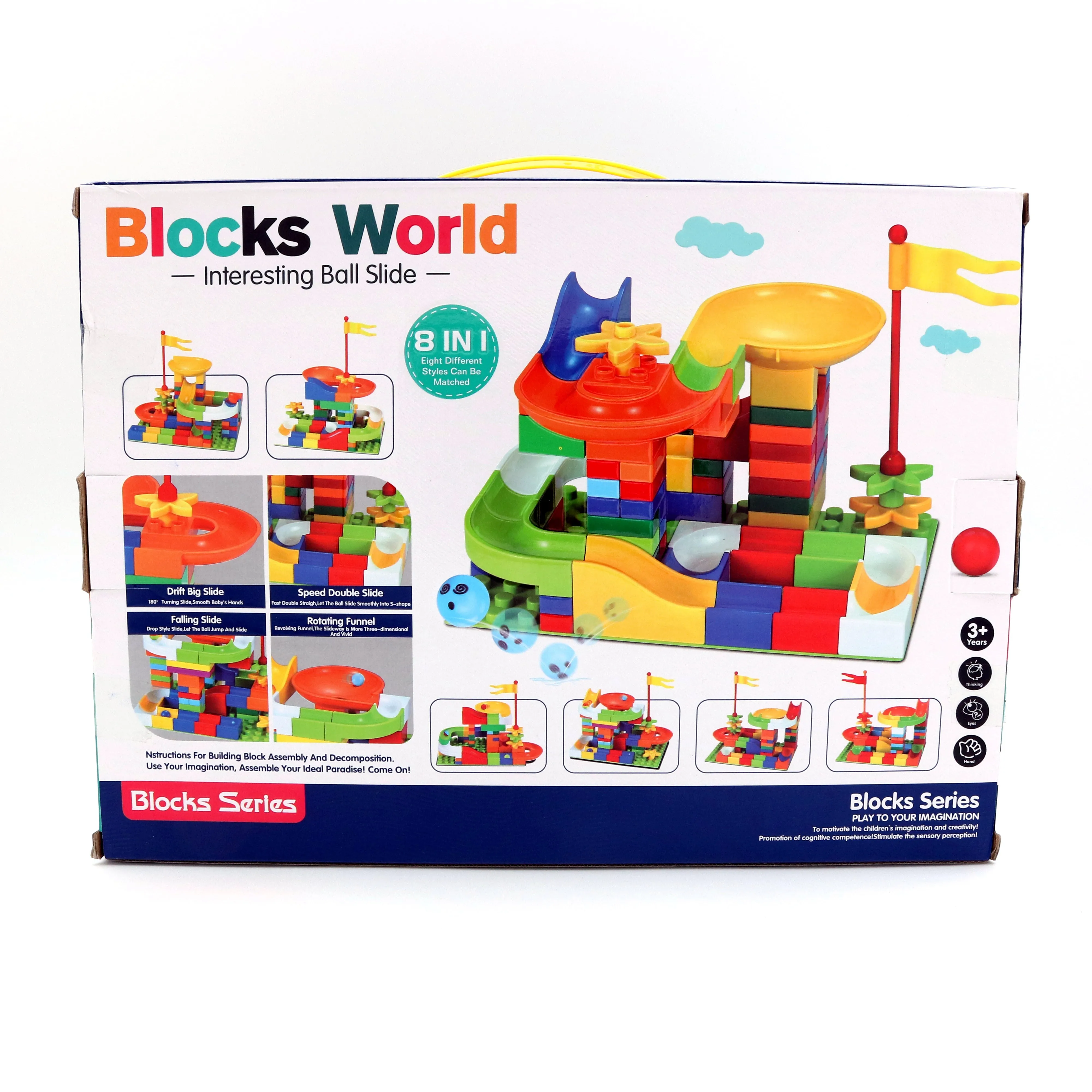 Blocks World 72 Piece Interesting Ball Slide