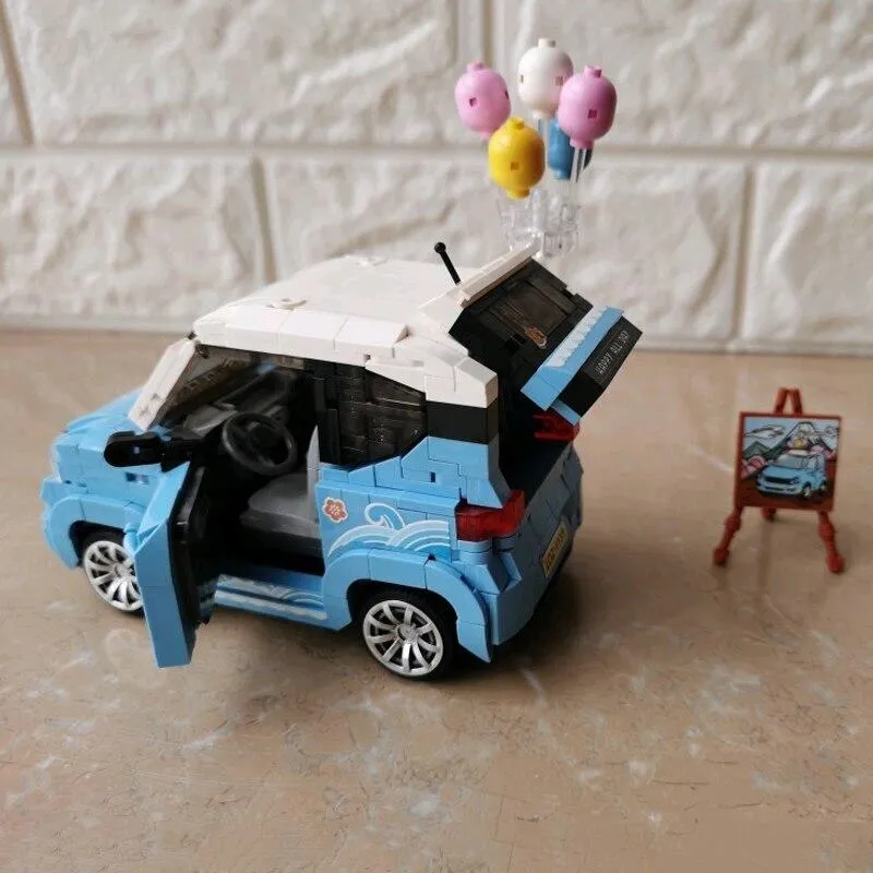 Blue Mini Car | LOZ Mini Block Building Bricks Set Vehicle Model for Ages 8 