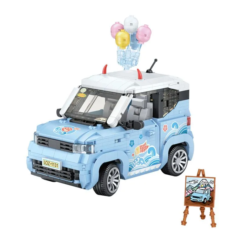 Blue Mini Car | LOZ Mini Block Building Bricks Set Vehicle Model for Ages 8 