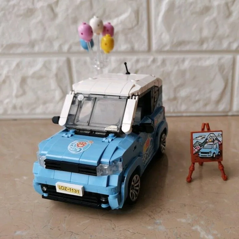 Blue Mini Car | LOZ Mini Block Building Bricks Set Vehicle Model for Ages 8 