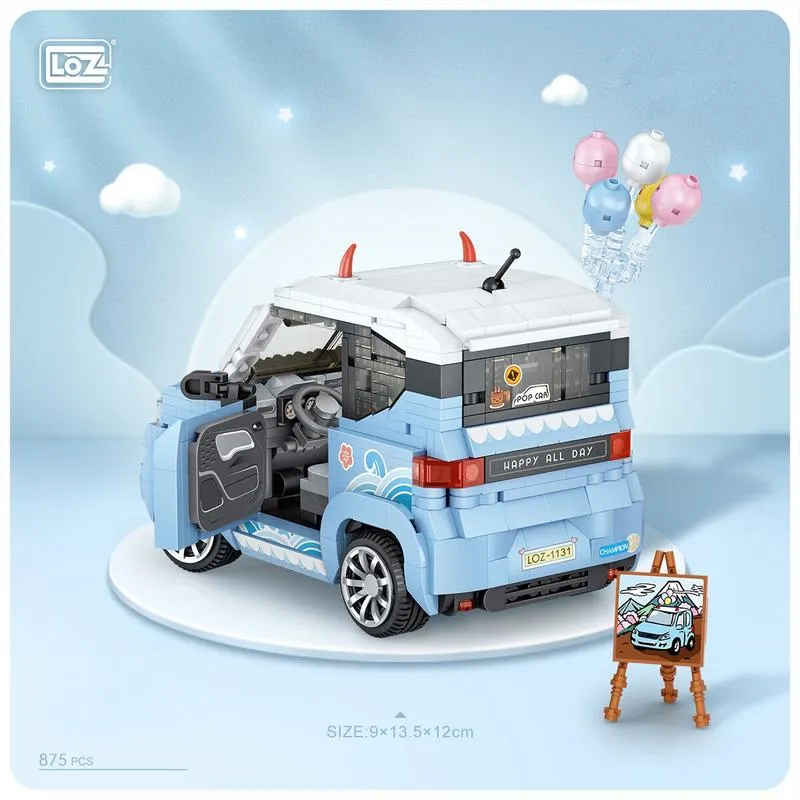 Blue Mini Car | LOZ Mini Block Building Bricks Set Vehicle Model for Ages 8 