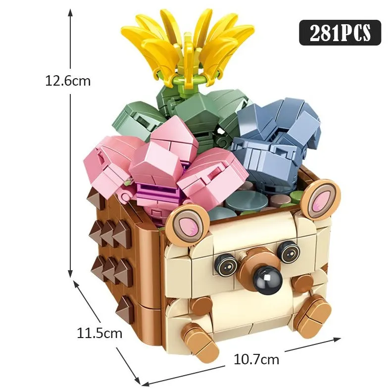 Cactus, Succulent, and Animal Planter Building Sets