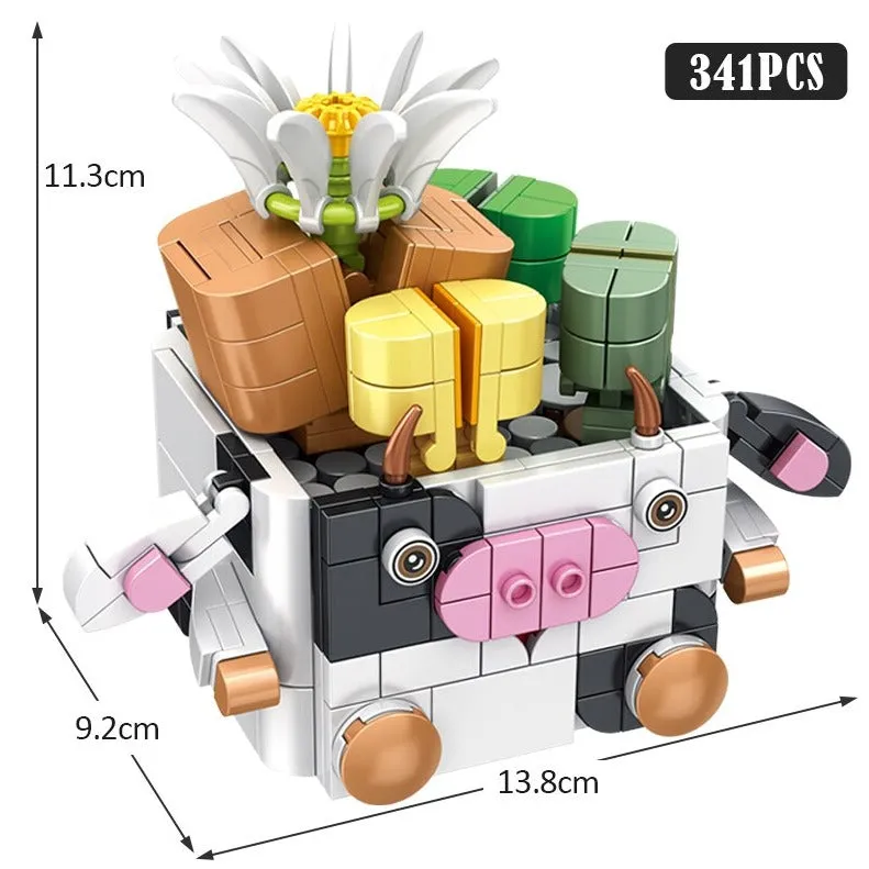 Cactus, Succulent, and Animal Planter Building Sets