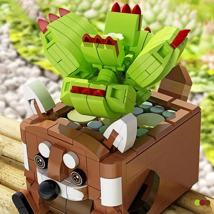 Cactus, Succulent, and Animal Planter Building Sets