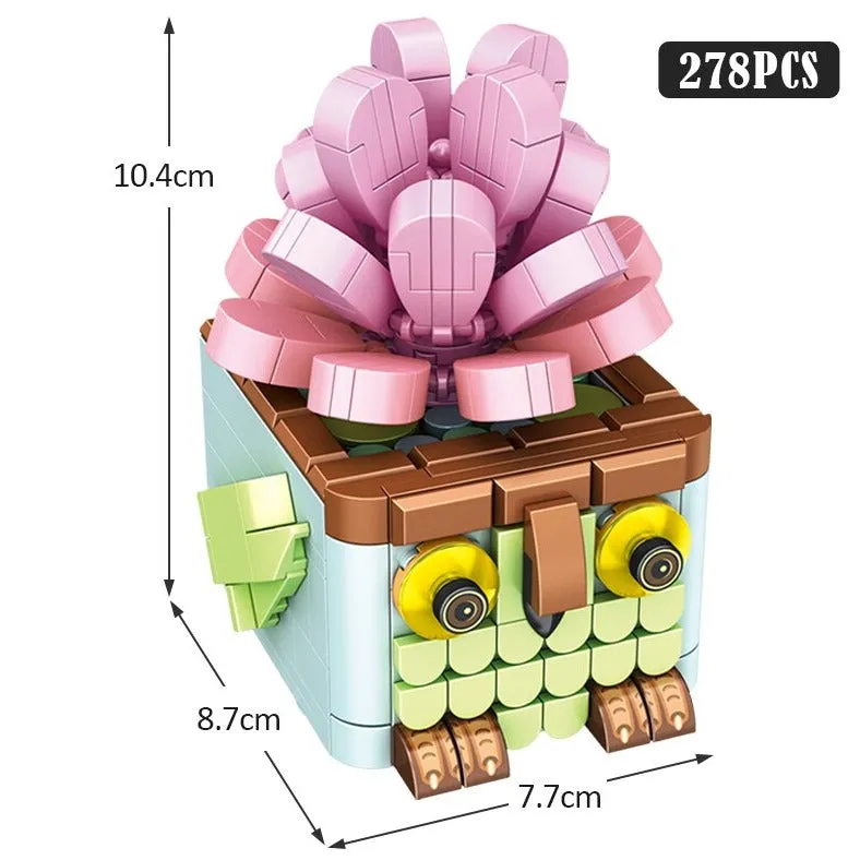 Cactus, Succulent, and Animal Planter Building Sets