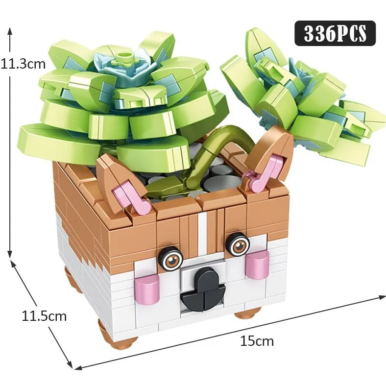 Cactus, Succulent, and Animal Planter Building Sets