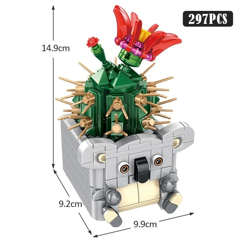 Cactus, Succulent, and Animal Planter Building Sets