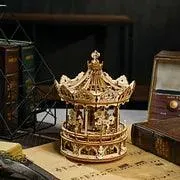 Carousel Mechanical Model With Music Box