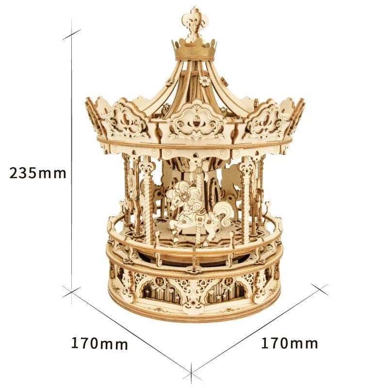 Carousel Mechanical Model With Music Box