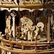 Carousel Mechanical Model With Music Box