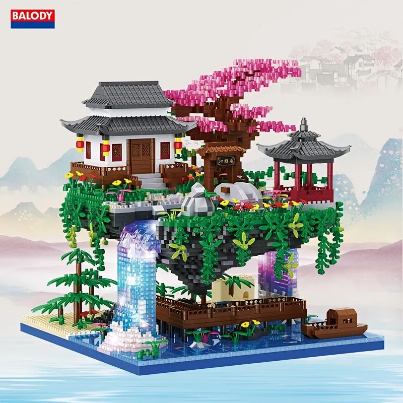 Chinese Ancient Style Architecture Building Blocks  Ornament Model