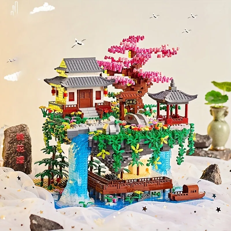 Chinese Ancient Style Architecture Building Blocks  Ornament Model