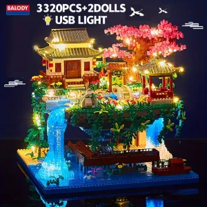 Chinese Ancient Style Architecture Building Blocks  Ornament Model