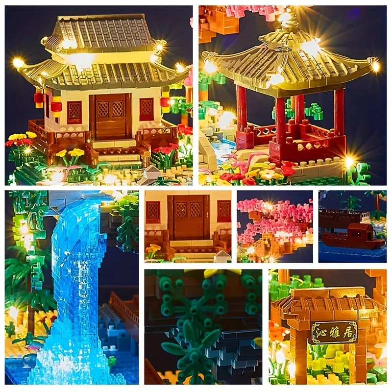 Chinese Ancient Style Architecture Building Blocks  Ornament Model