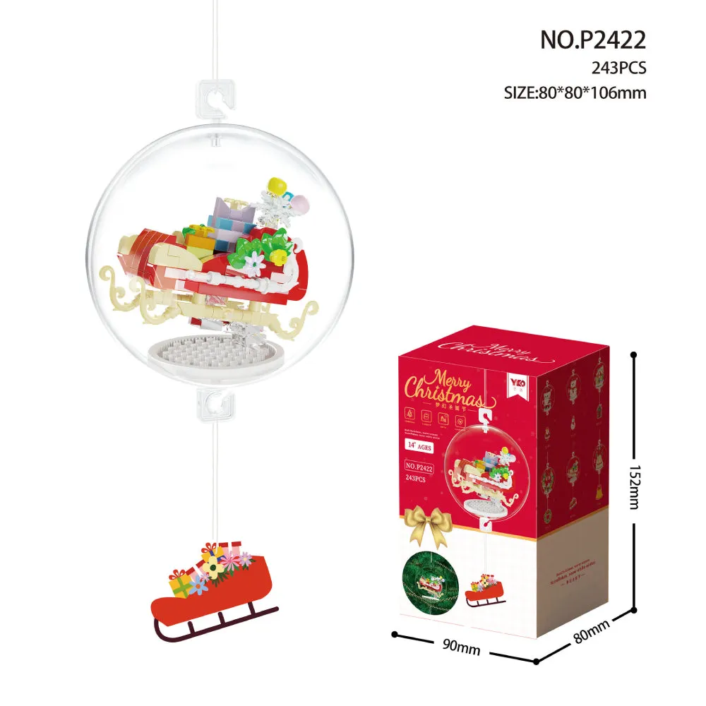 Christmas Building Block Ornament Christmas Block Balls Gift for Kids