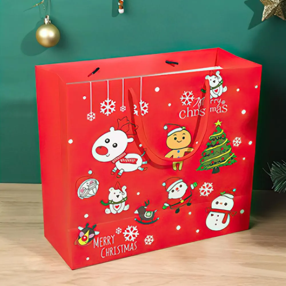 Christmas Wrapping Paper Bag  Bag Portable Paper Gift Tote Bag