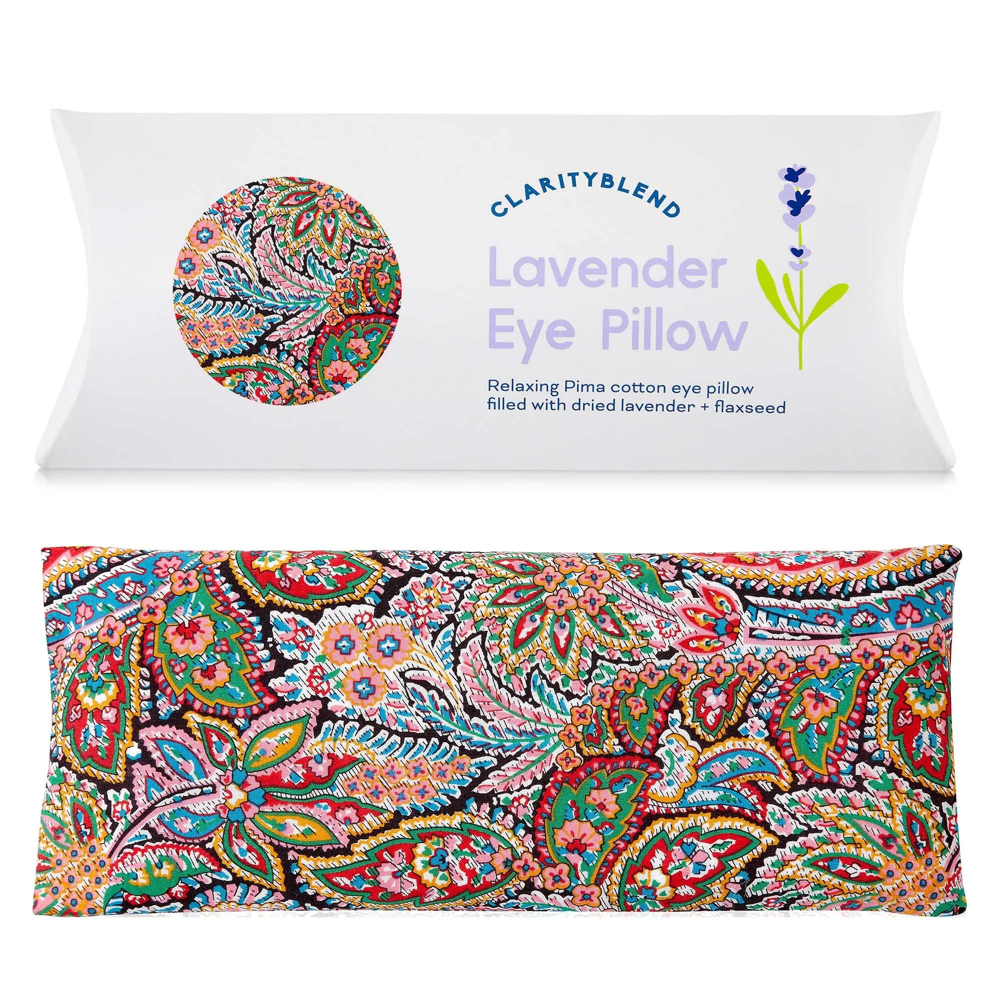 Clarity Blend Aromatherapy Relaxation Eye Pillow Green Garden Pattern 200g