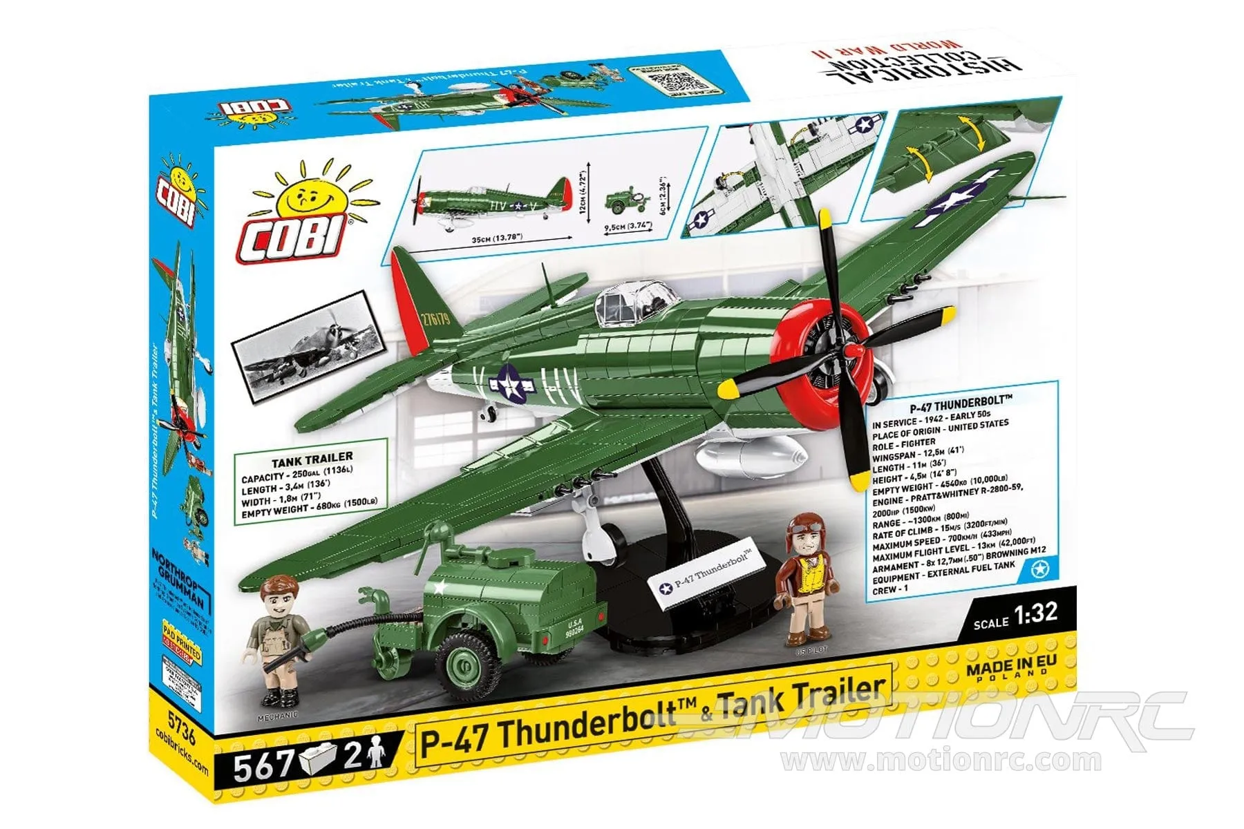 COBI US P-47 Thunderbolt Executive Edition 1:32 Scale Building Block Set