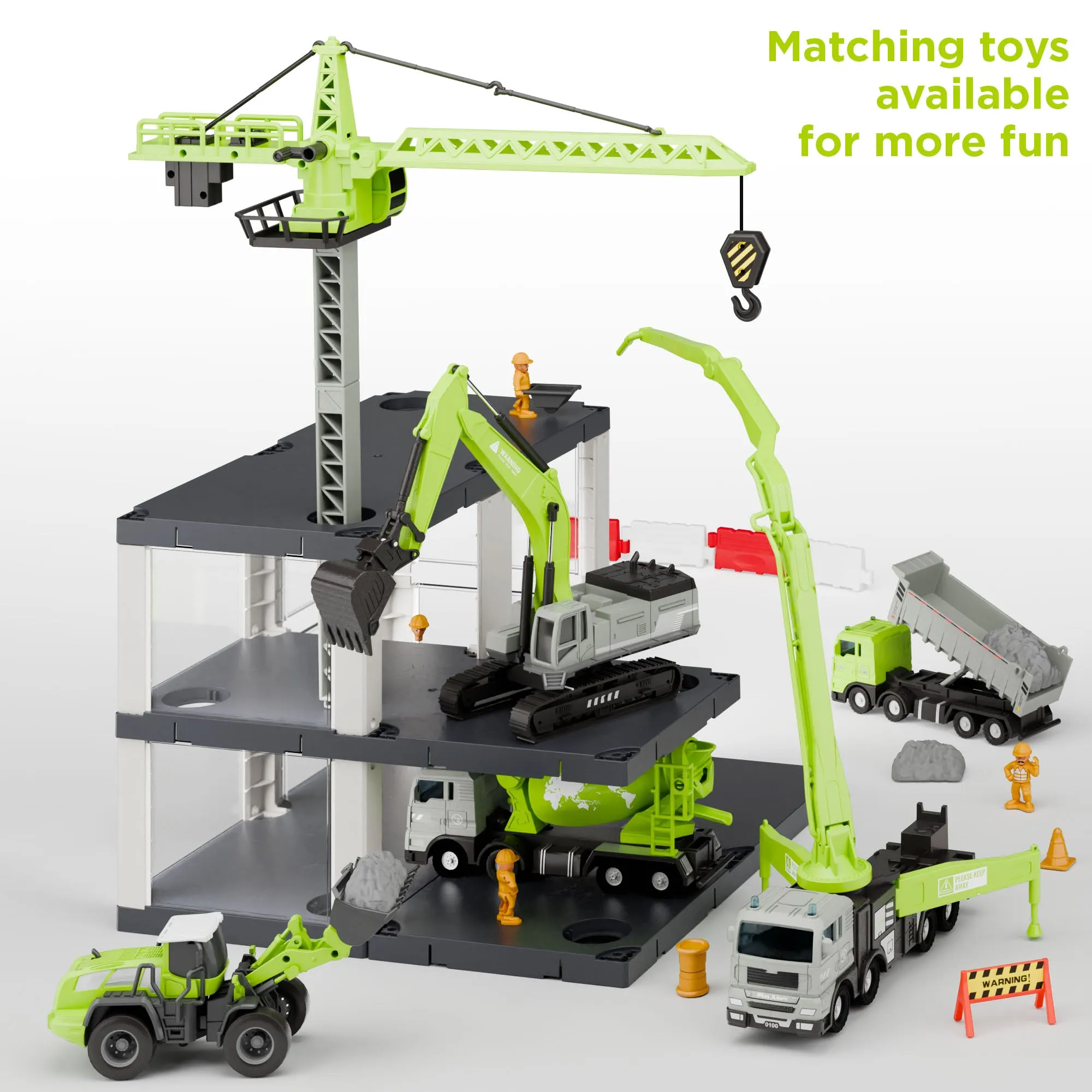 Construction Toys Truck for Boys 3-5, Kids Crane Excavator Digger Dump Tow Trucks Bulldozer Forklift Vehicles Set