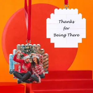 Custom Photo Block Building Bricks Octagon Shape Christmas Ornament