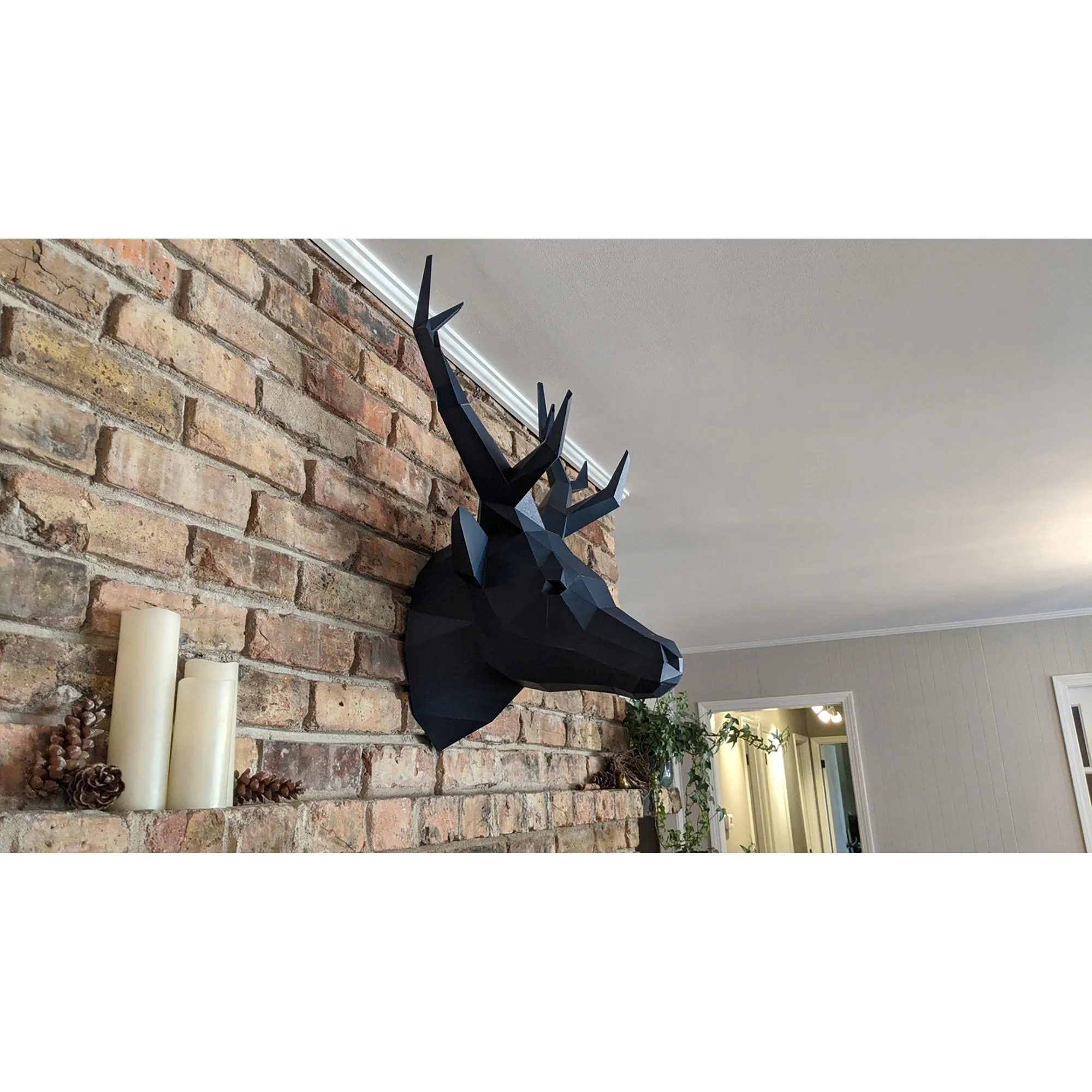 Deer Head 3D Papercraft Wall Art - Grey Sapphire Limited Edition