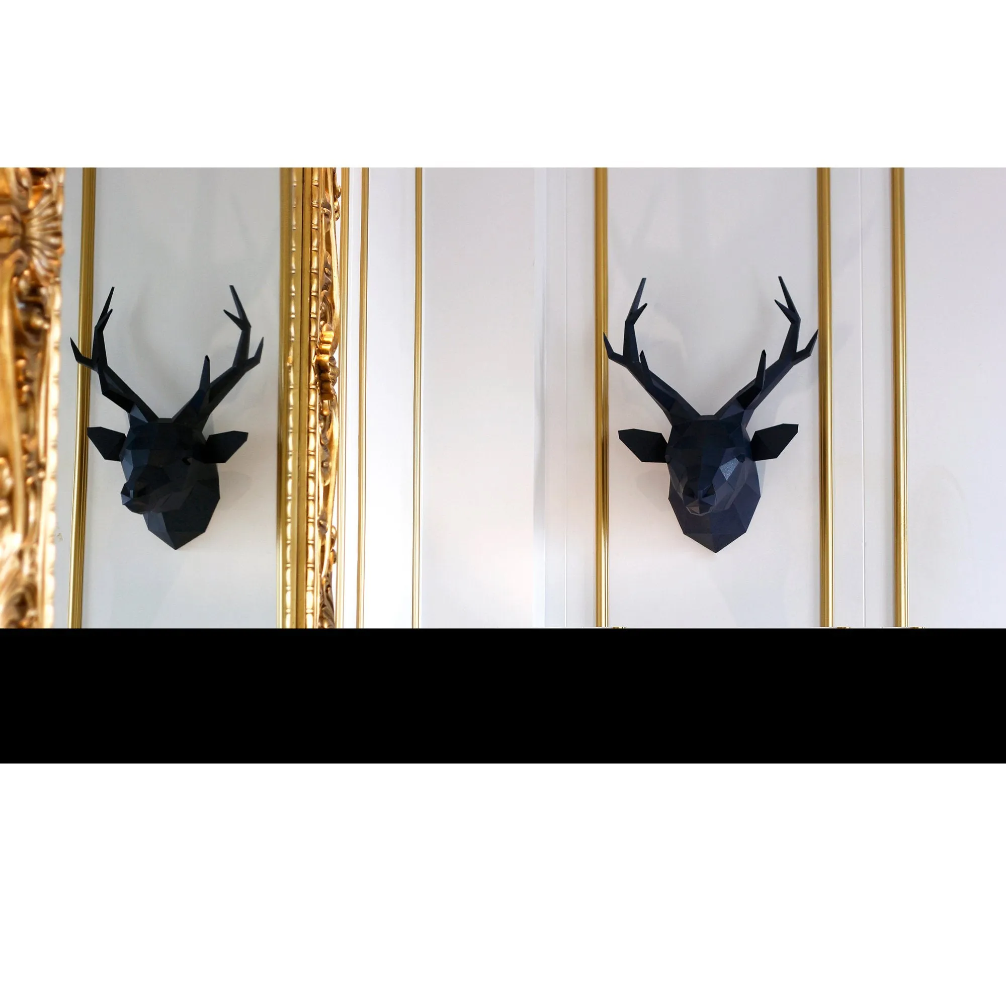 Deer Head 3D Papercraft Wall Art - Grey Sapphire Limited Edition