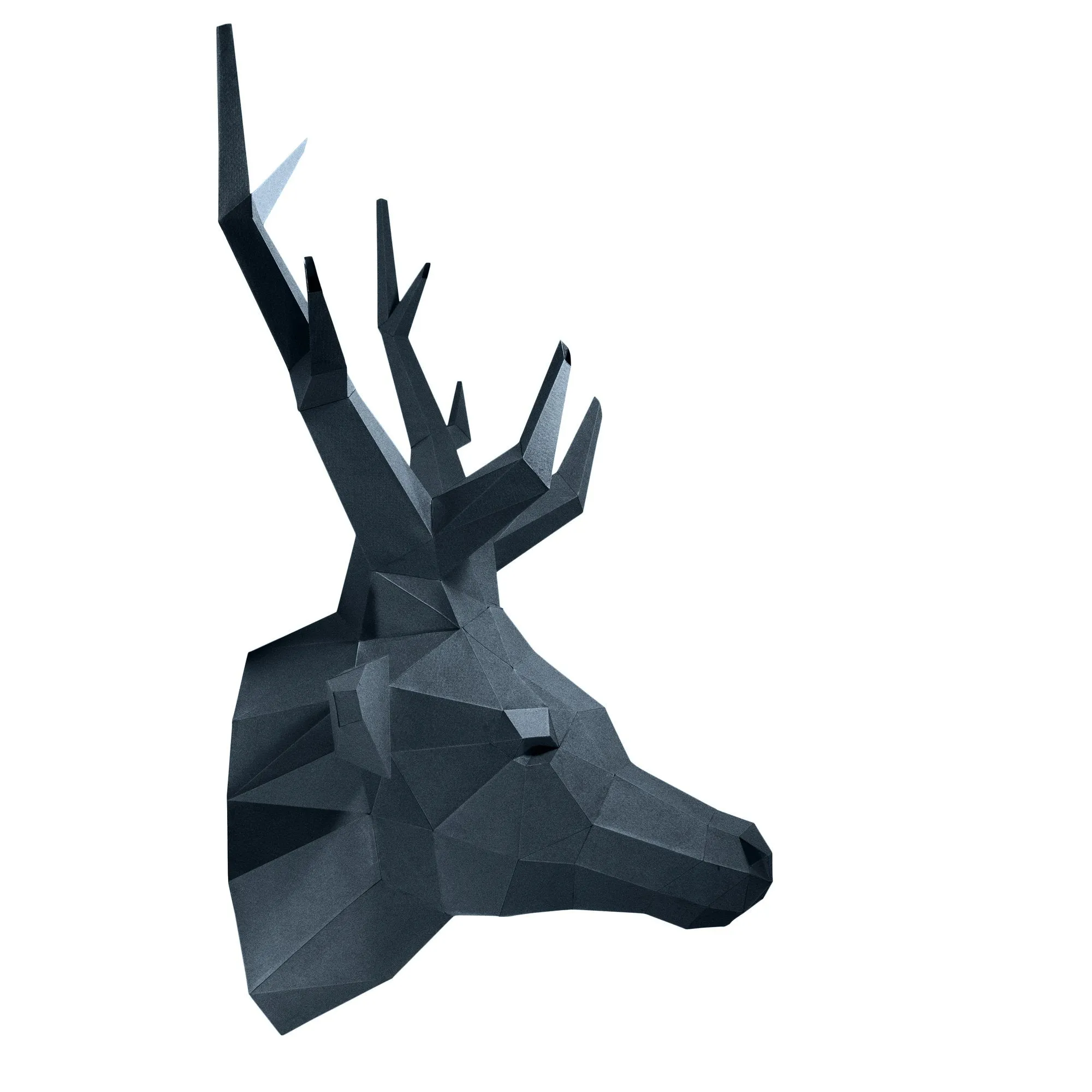 Deer Head 3D Papercraft Wall Art - Grey Sapphire Limited Edition