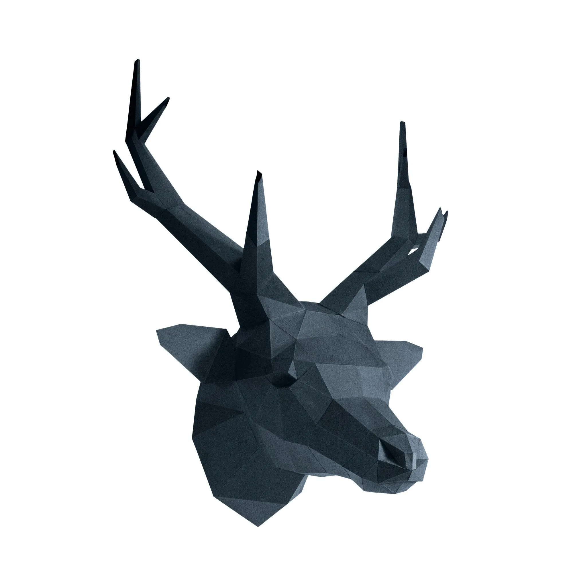 Deer Head 3D Papercraft Wall Art - Grey Sapphire Limited Edition