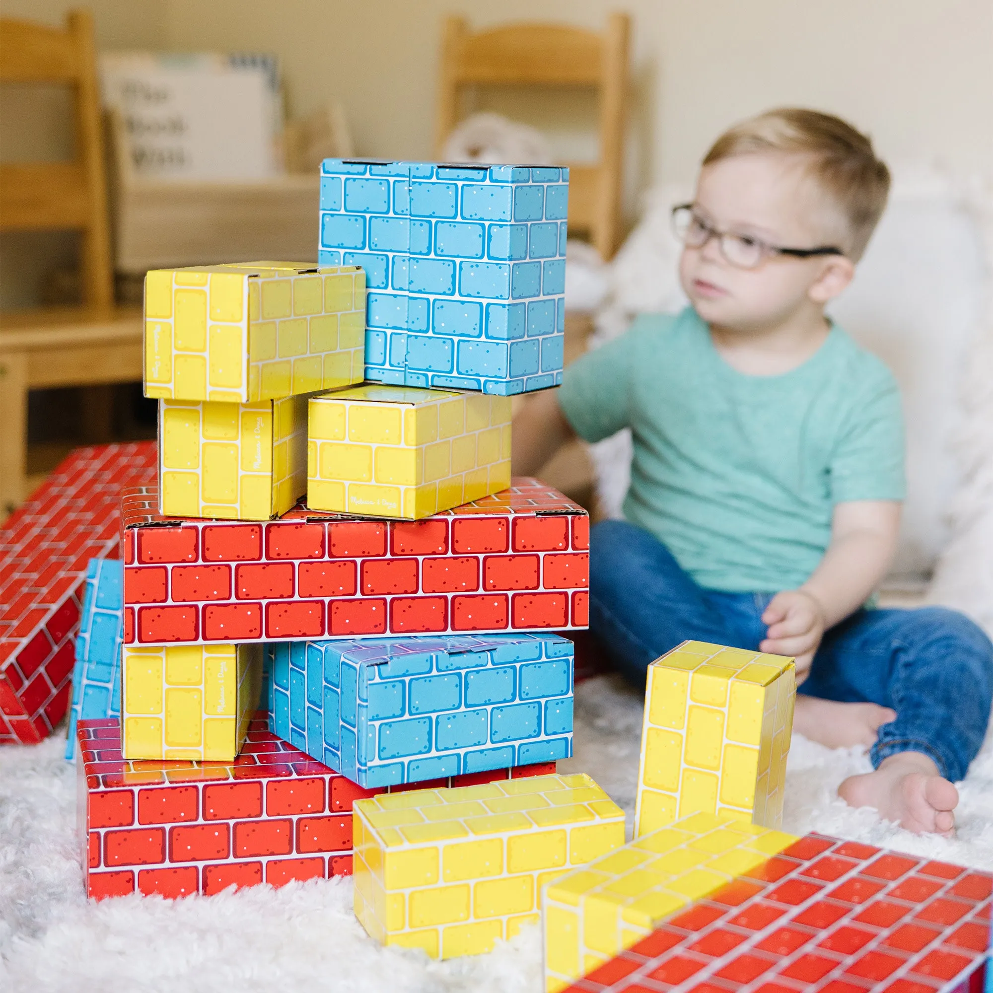 Deluxe Jumbo Cardboard Blocks - 40 Pieces